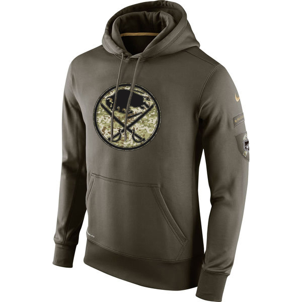 Men NHL Buffalo Sabres Nike Olive Salute To Service KO Performance Hoodie Green->dallas stars->NHL Jersey